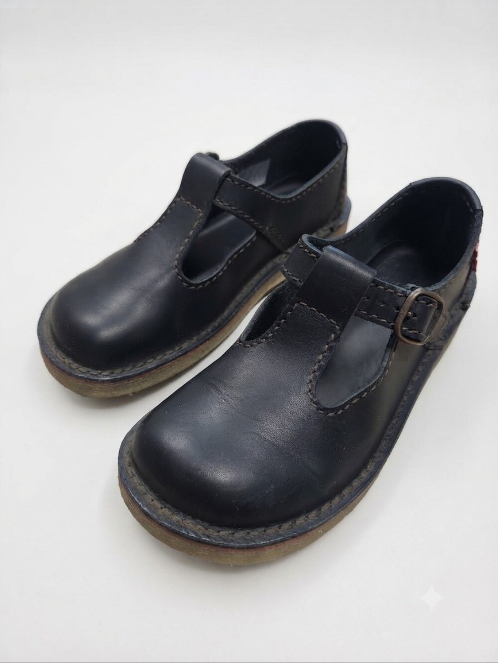 Duckfeet Lolland Black Leather T-Bar Shoes - EU Size 39